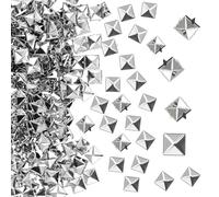 1000 Pcs Spikes Studs, 8mm Spikes Rivets Décoratifs, Pointes Punk, Studs Clous à Carrés Punk en Métal, Clous Pyramidaux Métalliques pour Bricolage Vêtements, Chaussures, Décorations en Cuir
