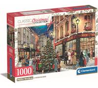Clementoni - Puzzle La Promenade de Noël Compact de 1000 pièces - Designs Tendances, Une Impression de Qualité - Stimule Le Sens de la Logique et la Motricité Fine - Dès 14 Ans - Fabriqué en Italie