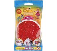1000 Perles en sachet - Rouge transparent