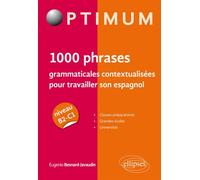 1000 phrases grammaticales contextualisées pour travailler son espagnol (niveau B2-C1) - Eugenio Besnard-Javaudin - Ellipses - broché - Méthode de langue