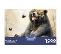 1000 Pièce Abeille Jeu Éducatif Abeille Puzzle Adulte Cadeau Stimulant Puzzle Difficile Activité Familiale Parfaite Parfait pour Les Soirées De Jeu 38x26cm/1000pcs