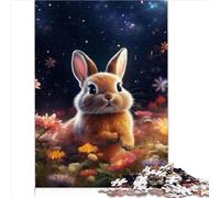 1000 Piece Adult Puzzles Starry Flower Rabbit Puzzle | Puzzles Wooden Puzzles Suitable for Adults and Children 12 and up Gift for Adults and Kids 1000pcs（50x75cm）