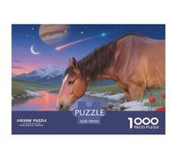 1000 Pièce Animaux de Ferme Jeu Éducatif Ciel étoilé du désert Puzzle Adulte Défi Jouets Puzzle Difficile Activité Familiale Parfaite Parfait pour Les Soirées De Jeu 70x50cm/1000pcs