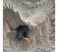 1000 Piece Carved Bald Eagle Jigsaw Puzzle - Challenging Adult Puzzle with Artistic Wildlife Design in Monochrome Forest, Perfect for Family Game Night & Home Decor