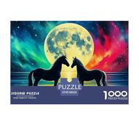 1000 Pièce Cheval Jeu Éducatif Puzzle Adulte Cadeau Stimulant Puzzle Difficile Activité Familiale Parfaite Parfait pour Les Soirées De Jeu 38x26cm/1000pcs