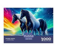 1000 Pièce Cheval Puzzle Familial Puzzle Adulte Défi Jouets Puzzle Difficile Illustration - Premium Parfait pour Les Soirées De Jeu 70x50cm/1000pcs