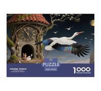 1000 Pièce Faune Sauvage Jeu Éducatif Cigogne Blanche Puzzle Adulte Défi Jouets Puzzle Difficile Décoration Familiale Adultes Et Enfants Dès 14 Ans 70x50cm/1000pcs