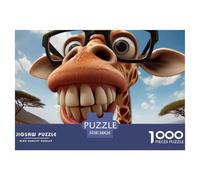 1000 Pièce Giraffe Puzzle Familial Giraffe Puzzle Adulte Cadeau Stimulant Puzzle Difficile Activité Familiale Parfaite Parfait pour Les Soirées De Jeu 38x26cm/1000pcs