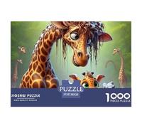 1000 Pièce Giraffe Puzzle Familial Giraffe Puzzle Adulte Cadeau Stimulant Puzzle Difficile Décoration Familiale Adultes Et Enfants Dès 14 Ans 38x26cm/1000pcs