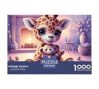 1000 Pièce Giraffe Puzzle Familial Giraffe Puzzle Adulte Défi Jouets Puzzle Difficile Activité Familiale Parfaite Adultes Et Enfants Dès 14 Ans 38x26cm/1000pcs