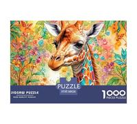 1000 Pièce Giraffe Puzzle Familial Giraffe Puzzle Adulte Défi Jouets Puzzle Difficile Illustration - Premium Adultes Et Enfants Dès 14 Ans 38x26cm/1000pcs