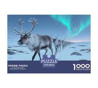 1000 Pièce Grands Animaux Sauvages Jeu Éducatif cerf Puzzle Adulte Défi Jouets Puzzle Difficile Activité Familiale Parfaite Parfait pour Les Soirées De Jeu 38x26cm/1000pcs