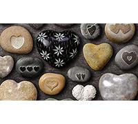 1000 Piece Jigsaw for Adult Kid Heart Shaped Stone Challenging Jigsaw Games for Adults,Recommended for Adults and Children to Interact,DIY Game Gift 50x70cmPi085