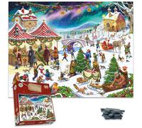 1000 Piece Jigsaw Puzzle - Christmas Village Fair by Rudolf Farkas -1000 Piece J