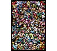 1000 Piece Jigsaw Puzzle Disney & Disney Pixar Heroine Collection Stained Glass [Pure White] (51 x 73,5 cm)