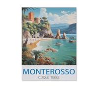 1000 Piece Jigsaw Puzzle for Adults，Monterosso Cinque Terre，Paper Puzzle - for Adults Teens Educational Toys Gifts（50x70cm）-EG80