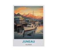 1000 Piece Jigsaw Puzzle，Juneau Alaska Vintage Travel Posters，Adults Children Paper Toy Educational Game（50x70CM）-CA85