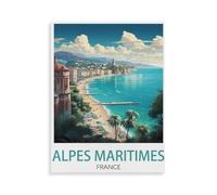 1000 Piece Jigsaw Puzzles for Adults，Alpes Maritimes France，Classic Puzzle Difficult Puzzle Fun Creative DIY Toys Gifts for Girls and Boys, Family Games（38x52cm）-U2