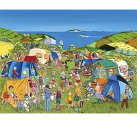 1000 Piece Jigsaw Puzzles for Adults - Far from The Madding Crowd The Camping Collection Tents & Caravans by TRAI Hiscock 66cm X 50cm
