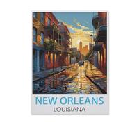 1000 Piece Jigsaw Puzzles for Adults，New Orleans Louisiana，Classic Puzzle Difficult Puzzle Fun Creative DIY Toys Gifts for Girls and Boys, Family Games（38x52cm）-FK48