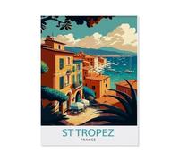 1000 Piece Jigsaw Puzzles for Adults，St. Tropez Riviera，Classic Puzzle Difficult Puzzle Fun Creative DIY Toys Gifts for Girls and Boys, Family Games（38x52CM）-BJ27