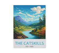1000 Piece Jigsaw Puzzles for Adults，The Catskills New York，Classic Puzzle Difficult Puzzle Fun Creative DIY Toys Gifts for Girls and Boys, Family Games（38x52cm）-EC7