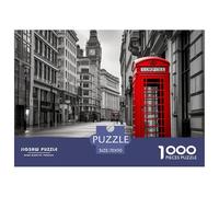 1000 Pièce London Street Scène Jeu Éduchatif Puzzle Adulte Défi Jouets Puzzle Difficile Décoration Familiale Parfait pour Les Soirées De Jeu 70x50cm/1000pcs