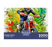 1000 Pièce Moto Tout Terrain Puzzle Familial Puzzle Adulte Défi Jouets Puzzle Difficile Activité Familiale Parfaite Parfait pour Les Soirées De Jeu 38x26cm/1000pcs