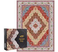 1000-Piece Persian Rug Jigsaw Puzzle by HOUM - Premium Quality 50cm x 70cm Puzzle with Colorful Symmetrical Design and Elegant Gift Packaging