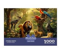 1000 Piece Puzzle, Animaux de la forêt Adult Jigsaw Puzzle, A Tough Jigsaw Puzzle, LionPuzzle Game for The Whole for Women, Gifts for Men, 70x50cm/1000pcs
