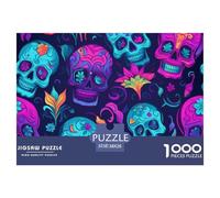1000 Piece Puzzle, Crâne Adult Jigsaw Puzzle, A Tough Jigsaw Puzzle, Undead Art Puzzle Game for The Whole for Women, Gifts for Men, 38x26cm/1000pcs