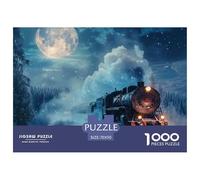 1000 Piece Puzzle, Dreamtrain Adult Jigsaw Puzzle, A Tough Jigsaw Puzzle, Under The Belle LunePuzzle Game for The Whole for Women, Gifts for Men, 70x50cm/1000pcs