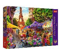 1000 Pièce Puzzle En Bois Marché De Fleurs À Paris France Tour Eiffel