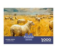 1000 Piece Puzzle, Moutons Adult Jigsaw Puzzle, A Tough Jigsaw Puzzle, Abstract Art Puzzle Game for The Whole for Women, Gifts for Men, 70x50cm/1000pcs