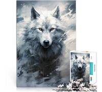 1000 Piece Puzzles for Adults Wolf Artwork - Wildhearted Made of Cardboard Suitable for People Aged 14 and Above Educational Challenge Fun Activities at Home, Birthday Gifts, Travel Gifts。