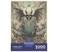 1000 Piece Seigneur de l'aile du crâne Jigsaw Puzzle Jeux D'intelligence Âge squelettique Puzzles Décoration Intérieure Divertissement Créatif Aux Adultes Et Enfants 52x38cm/1000pcs