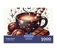 1000 Pièce Tasse de café Puzzle Familial Tasse de café Puzzle Adulte Défi Jouets Puzzle Difficile Décoration Familiale Parfait pour Les Soirées De Jeu 70x50cm/1000pcs