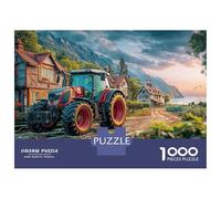 1000 Piece Tracteur ruralJigsaw Puzzle Jeu Difficile pour Les Art numérique Paysage Puzzle Jouet Éducatif Idées Cadeaux Aux Adultes Et Enfants 70x50cm/1000pcs