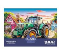 1000 Piece Tracteur ruralJigsaw Puzzle Jeu Difficile pour Les Village Rural Illustration Puzzle Jouet Éducatif Idées Cadeaux Aux Adultes Et Enfants 38x26cm/1000pcs