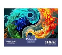 1000 Pièce Yin-Yang Jeu Éducatif Puzzle Adulte Cadeau Stimulant Puzzle Difficile Activité Familiale Parfaite Parfait pour Les Soirées De Jeu 70x50cm/1000pcs