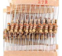 1000 pièces 1/2W1-10M ohms assortiment de résistances à film de carbone Kit, d'assortiment de composants électroniques