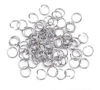 1000 Pièces 10mm offene Sprungringe aus Edelstahl, 1,2 mm Dick,Großmengen | Rundring-Steckverbinder Zubehör für die Herstellung von DIY-Schmuck, Armbänder