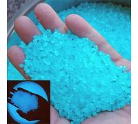 1000 pièces 3-5mm sable lumineux lueur dans l'obscurité galets pierre maison jardin cour chemin extérieur décorations de pelouse Aquarium décor Light blue