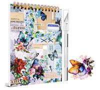 1000+ Pièces/50 Feuille Autocollant Scrapbooking Autocollant Bullet Journal Stickers Materiel pour Scrapbooking DIY Artisanat Art Décoration(Bleu)
