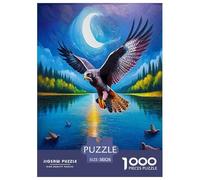 1000 Pièces Aigle Puzzles Divertissement Créatif Pièces Parfaitement Assorties bêtes féroces Puzzles Classiques Qualité Premium pour Adultes 38x26cm/1000pcs