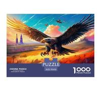 1000 Pièces Aigle Puzzles Jeu De Puzzle Activités Familiales Stimulantes Casse-tête bêtes féroces Puzzle De Qualité Supérieure pour Adultes 70x50cm/1000pcs