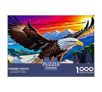 1000 Pièces Aigle Puzzles Jeu De Puzzle Pièces Parfaitement Assorties Qualité Premium bêtes féroces Puzzle De Qualité Supérieure pour Adultes 38x26cm/1000pcs