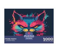 1000 Pièces Angry Animaux Puzzles Divertissement Créatif Pièces Parfaitement Assorties Rabbit Casse-tête Qualité Premium pour Adultes 38x26cm/1000pcs