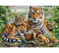 1000 Pièces - Animal Tigerss Posters - Puzzle d'art Irrégulier - Jouet Puzzle Amusant pour Adultes sur La Maladie D'Alzheimer - Jeux De Réduction du Stress en Famille Zx226Ap