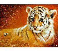 1000 Pièces - Animal Tigerss Posters - Puzzle d'art Irrégulier - Jouet Puzzle Amusant pour Adultes sur La Maladie D'Alzheimer - Jeux De Réduction du Stress en Famille Zx229Ap